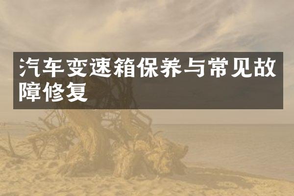 汽车变速箱保养与常见故障修复