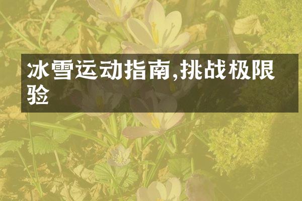 冰雪运动指南,挑战极限体验
