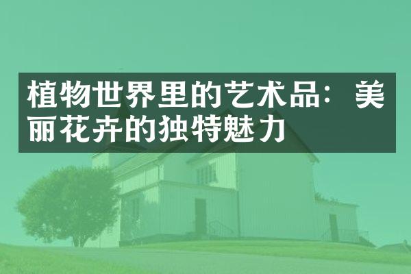 植物世界里的艺术品：美丽花卉的独特魅力