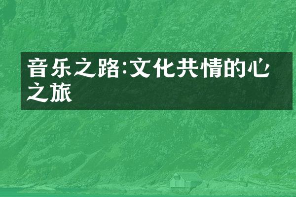 音乐之路:文化共情的心灵之旅