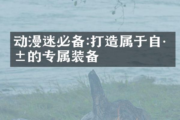 动漫迷必备:打造属于自己的专属装备