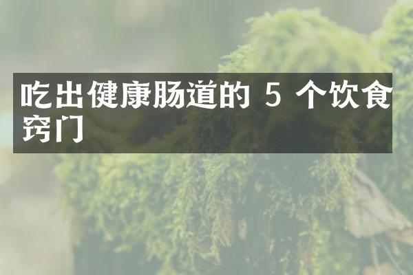 吃出健康肠道的 5 个饮食窍门