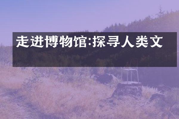 走进博物馆:探寻人类文明