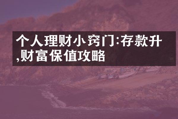 个人理财小窍门:存款升值,财富保值攻略