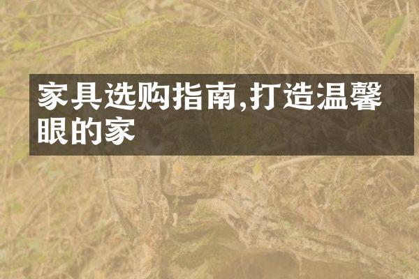 家具选购指南,打造温馨养眼的家