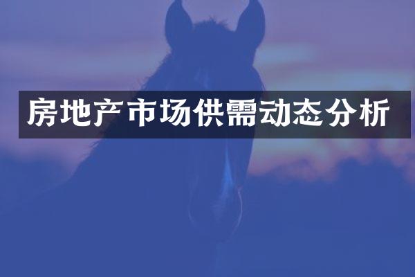 房地产市场供需动态分析