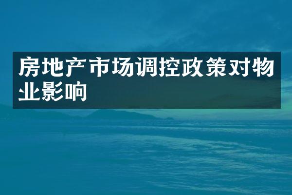 房地产市场调控政策对物业影响