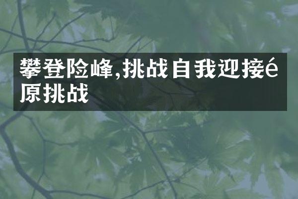 攀登险峰,挑战自我迎接高原挑战