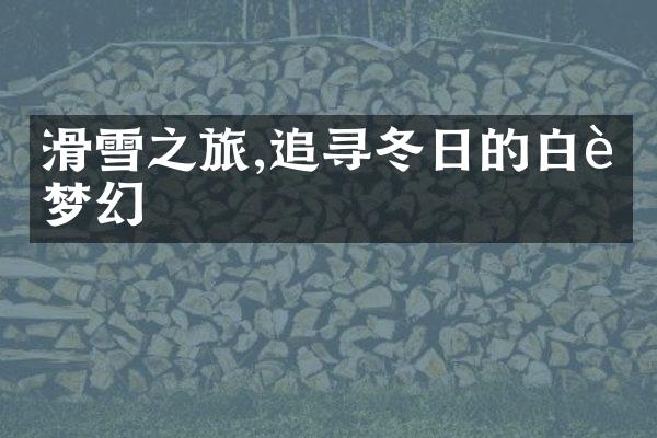 滑雪之旅,追寻冬日的白色梦幻