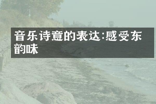 音乐诗意的表达:感受东方韵味