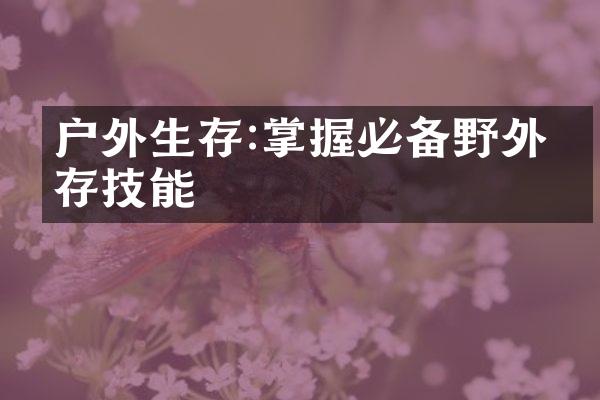 户外生存:掌握必备野外生存技能
