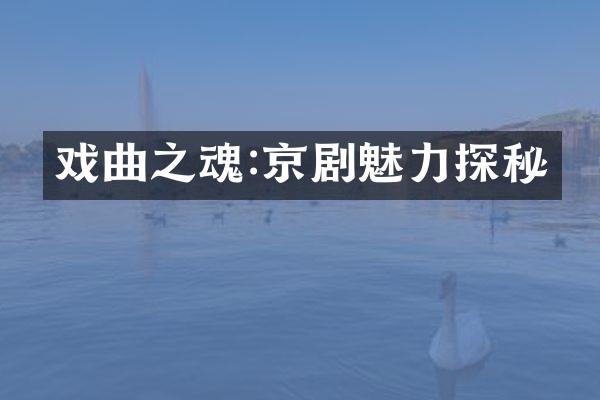 戏曲之魂:京剧魅力探秘