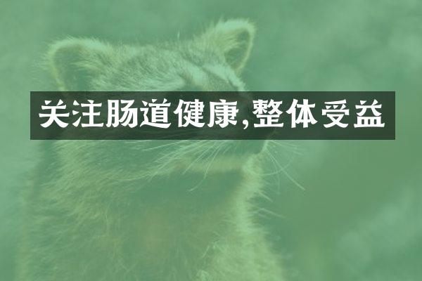 关注肠道健康,整体受益