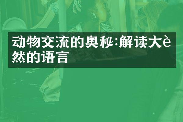 动物交流的奥秘:解读大自然的语言