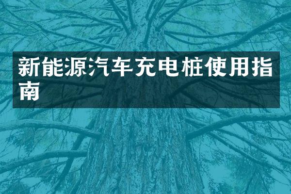 新能源汽车充电桩使用指南