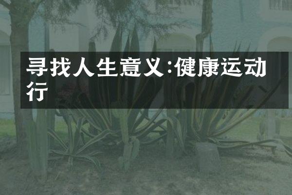 寻找人生意义:健康运动旅行
