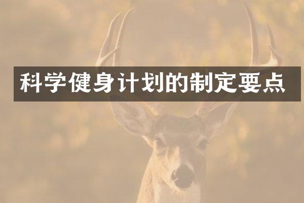 科学健身计划的制定要点