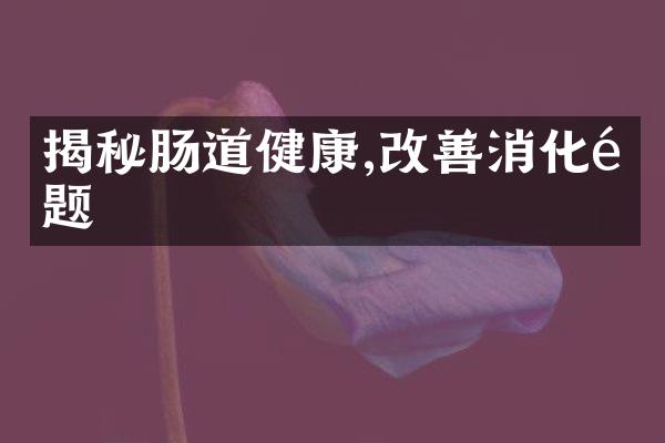 揭秘肠道健康,改善消化问题