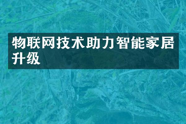 物联网技术助力智能家居升级