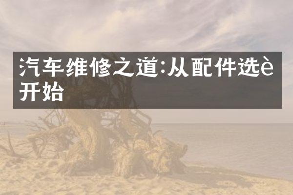 汽车维修之道:从配件选购开始
