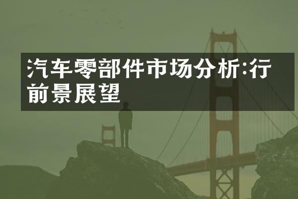 汽车零部件市场分析:行业前景展望