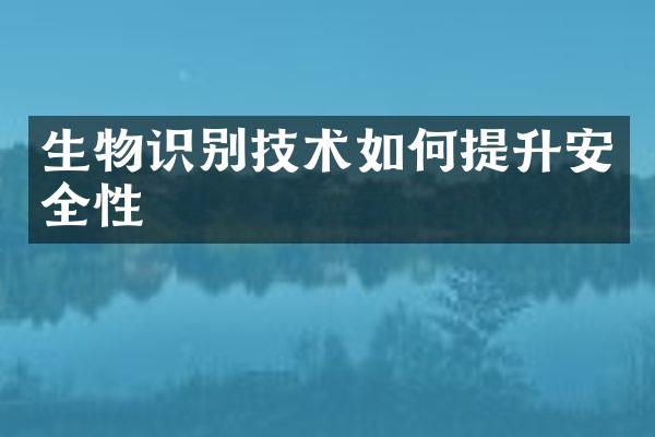 生物识别技术如何提升安全性