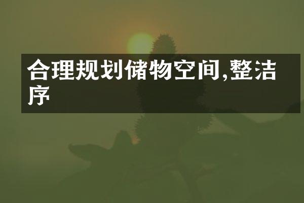 合理规划储物空间,整洁有序