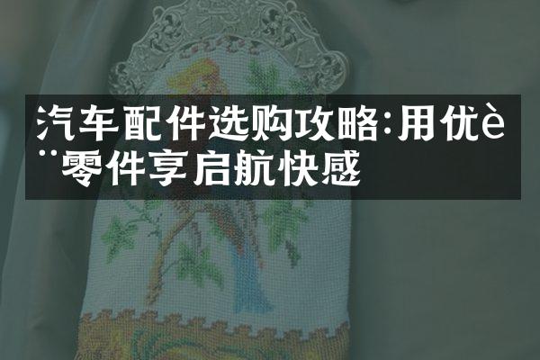 汽车配件选购攻略:用优质零件享启航快感