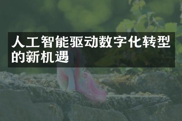 人工智能驱动数字化转型的新机遇