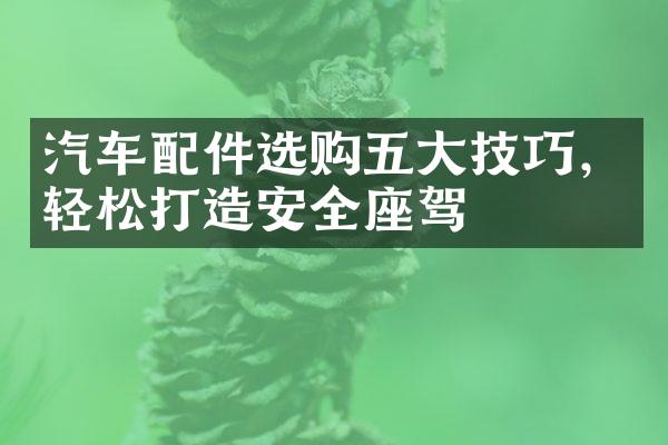 汽车配件选购五大技巧，轻松打造安全座驾