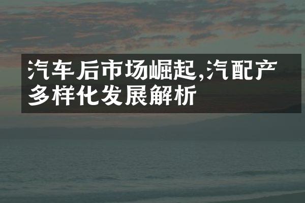 汽车后市场崛起,汽配产品多样化发展解析