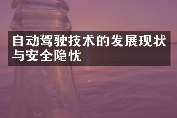 自动驾驶技术的发展现状与安全隐忧