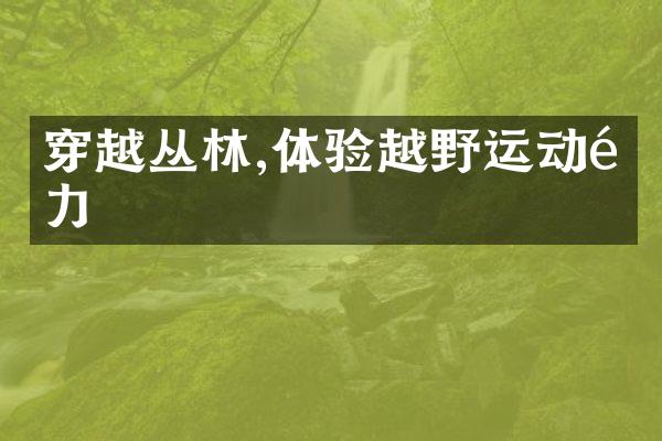 穿越丛林,体验越野运动魅力