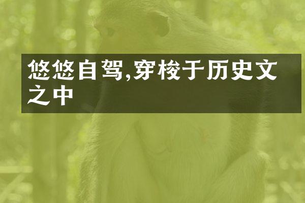 悠悠自驾,穿梭于历史文化之中