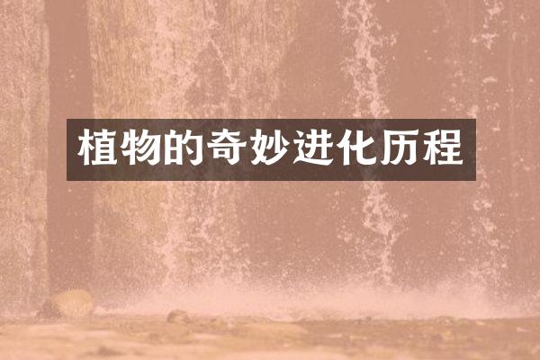 植物的奇妙进化历程