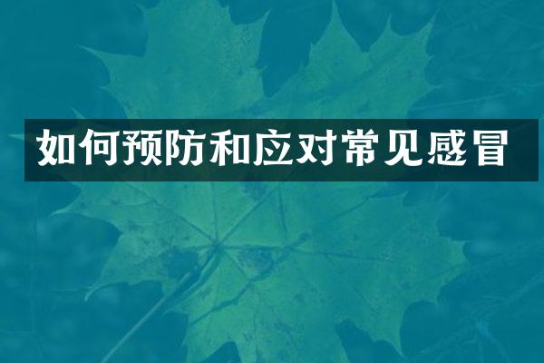如何预防和应对常见感冒
