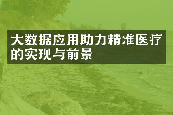 大数据应用助力精准医疗的实现与前景