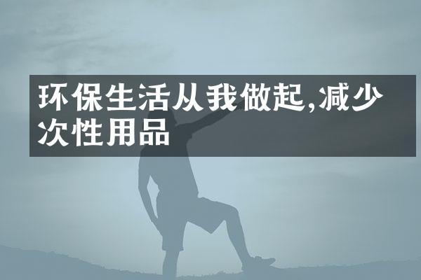 环保生活从我做起,减少一次性用品