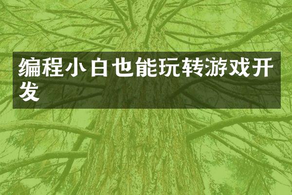编程小白也能玩转游戏开发