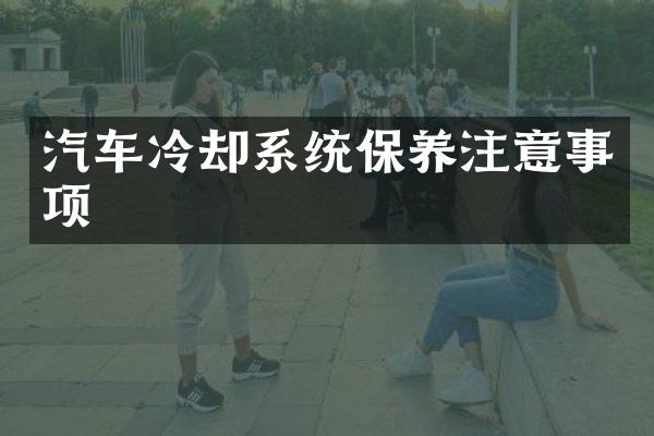 汽车冷却系统保养注意事项