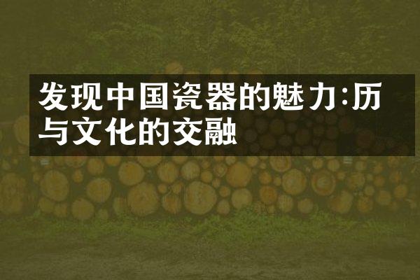 发现中国瓷器的魅力:历史与文化的交融