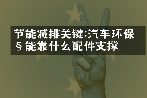 节能减排关键:汽车环保性能靠什么配件支撑