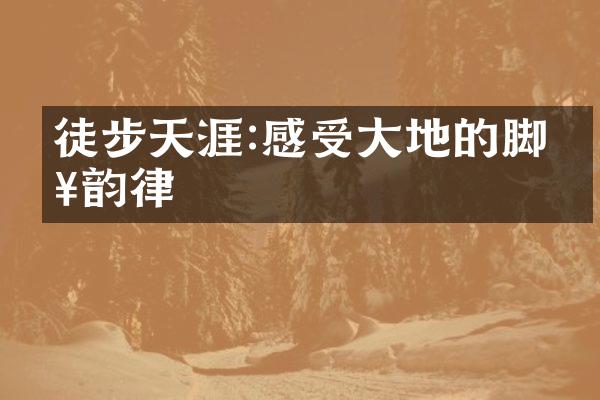 徒步天涯:感受大地的脚步韵律