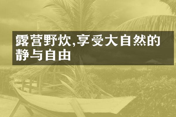 露营野炊,享受大自然的宁静与自由
