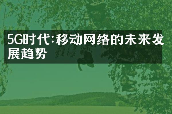 5G时代:移动网络的未来发展趋势