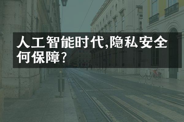 人工智能时代,隐私安全如何保障?