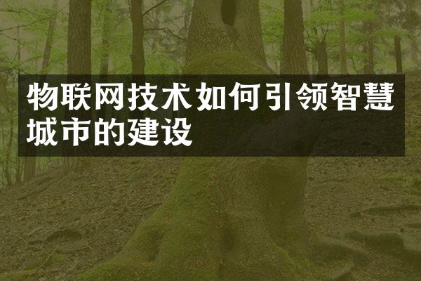 物联网技术如何引领智慧城市的建设