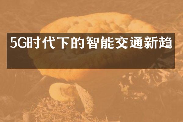 5G时代下的智能交通新趋势