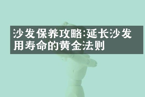 沙发保养攻略:延长沙发使用寿命的黄金法则