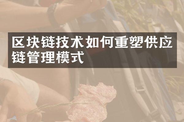区块链技术如何重塑供应链管理模式